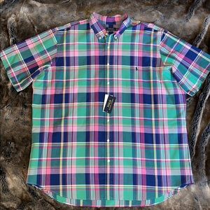 Polo Ralph Lauren Mens 3XLT Plaid Classic Shirt  button down 3XL Tall NWT $125